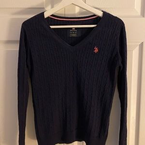 Blue polo sweater
